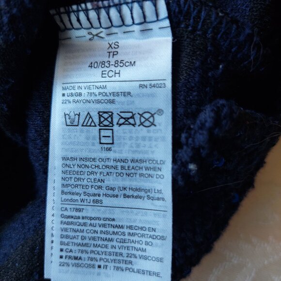 Banana Republic Sweater Women's XS Blue Shimmer Sparkle Pullover Tight Knit - Picture 5 of 6